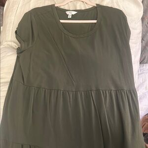 Time and Tru Olive Green Dress